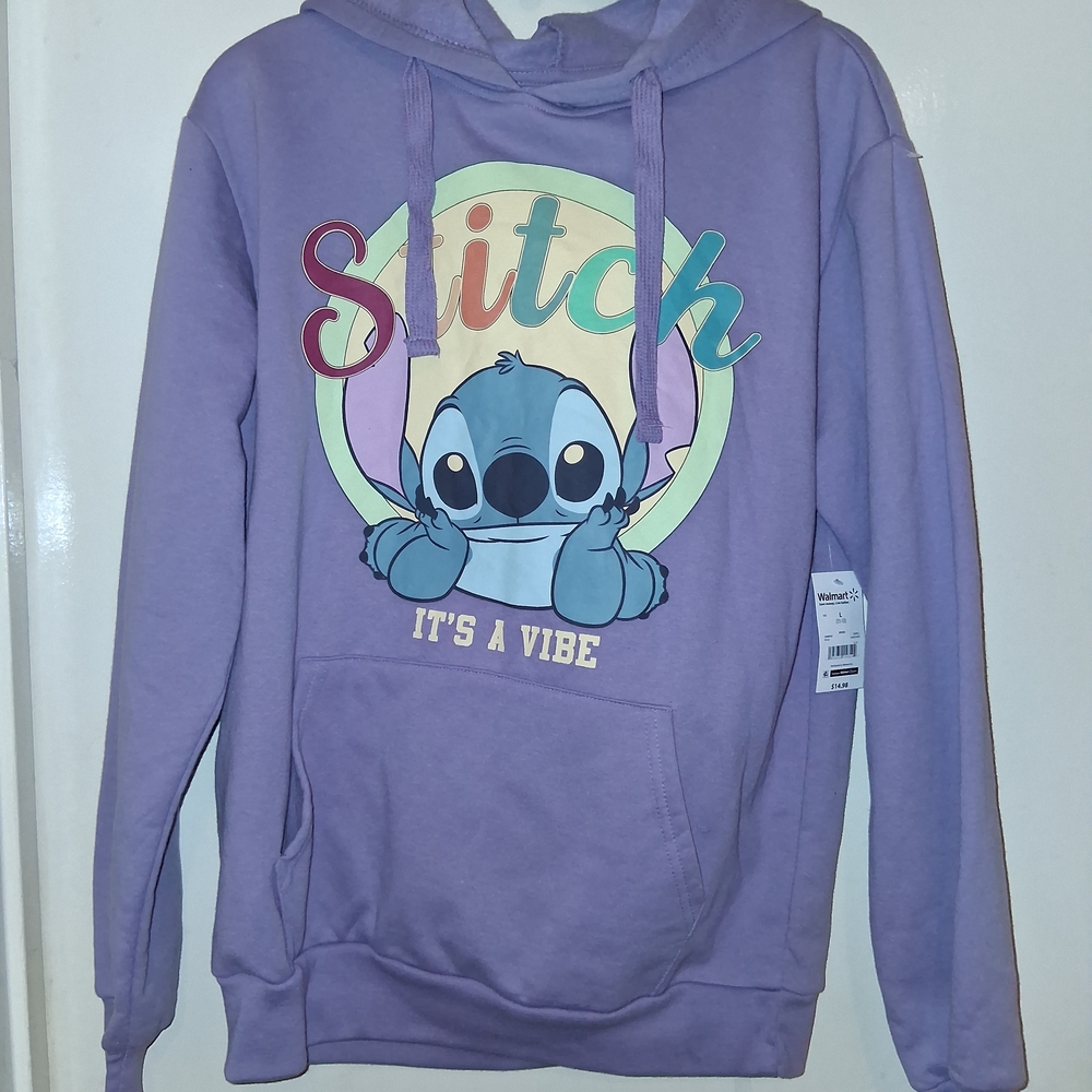 Purple Stitch Graphic Hoodie